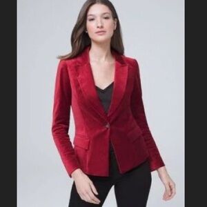 WHBM Women’s Size 8 Elegant Red Velvet Blazer